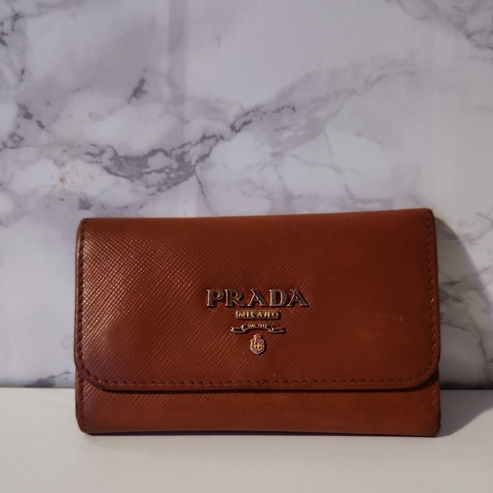 Prada Saffiano Leather 6 Key Holder